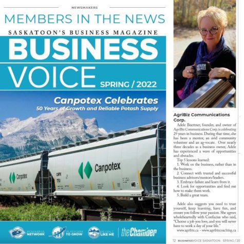 AgriBiz featured in Saskatoon Chamber Business Voice Article Spring 2022